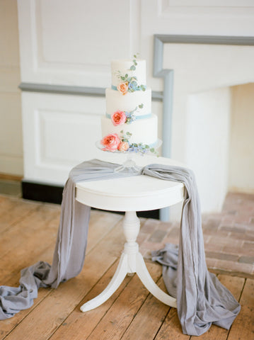 Gray Gauze Table Runner - Partycrushstudio