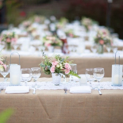 Modern Solid Burlap Tablecloth
