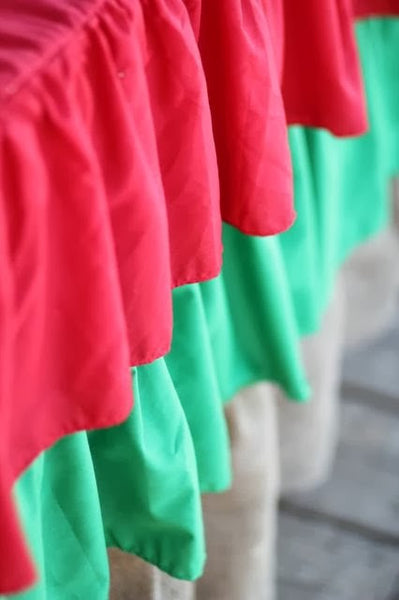 Ruffle Burlap Christmas Inspired Tablecloth - Partycrushstudio