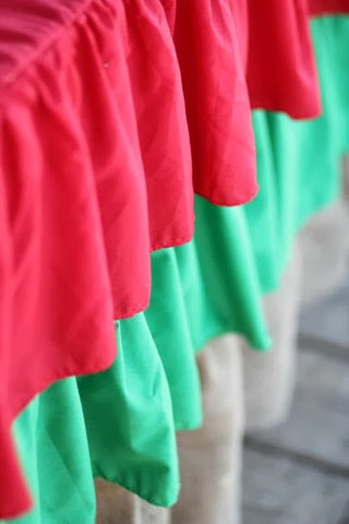Ruffle Burlap Christmas Inspired Tablecloth - Partycrushstudio