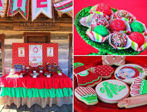 Ruffle Burlap Christmas Inspired Tablecloth - Partycrushstudio