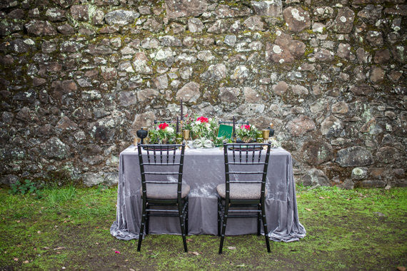 velvet table linens