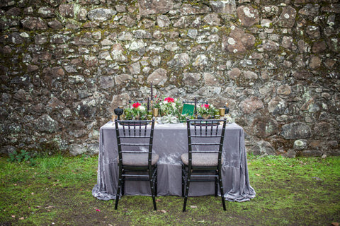 velvet table linens