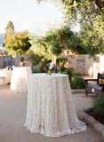 floral lace wedding cocktail tablecloth and summer wedding ideas