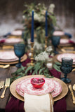oxblood wedding decor | Gauze table runner | sheer table runner | reception decor | burgundy table runner | wedding tablecloth - Partycrushstudio