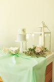 Mint Silk Chiffon Table Runner | Mint table decor | wedding - Partycrushstudio