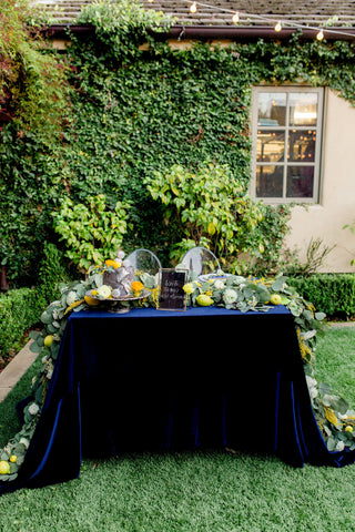 Velvet Tablecloth | Navy Tablecloth | Velvet Table linens | Wedding Table Decor | Velvet Table Linen | Velvet Runner | Velvet Table Runner - Partycrushstudio