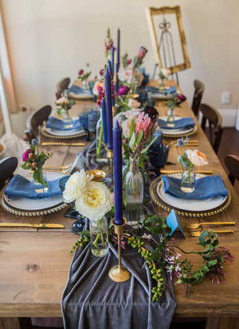 Gray Velvet tablecloth | Velvet table runner | Velvet runner | Velvet tablecloth | Velvet wedding | Velvet table Linen | Velvet Overlay - Partycrushstudio