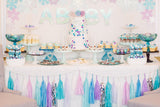 White Sequin Tablecloth | White sequin table linen | sequin tablecloth | sequin table cover | frozen | sequin table decor | sequin runner - Partycrushstudio