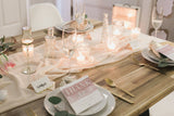 silk runner | blush silk table runner | silk table runner | blush ribbon|  blush table runner | blush silk chiffon table runner | wedding - Partycrushstudio
