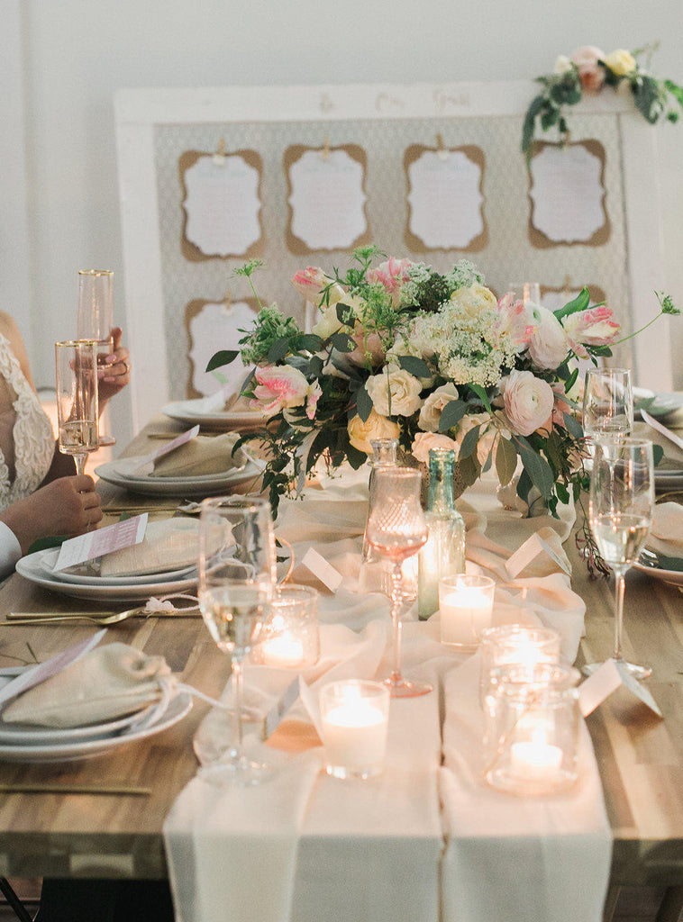 silk runner | blush silk table runner | silk table runner | blush ribbon|  blush table runner | blush silk chiffon table runner | wedding - Partycrushstudio