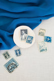 silk table runner | blue silk table runner | silk  runner | silk ribbon| aqua table runner | silk chiffon table runner |royal blue wedding - Partycrushstudio