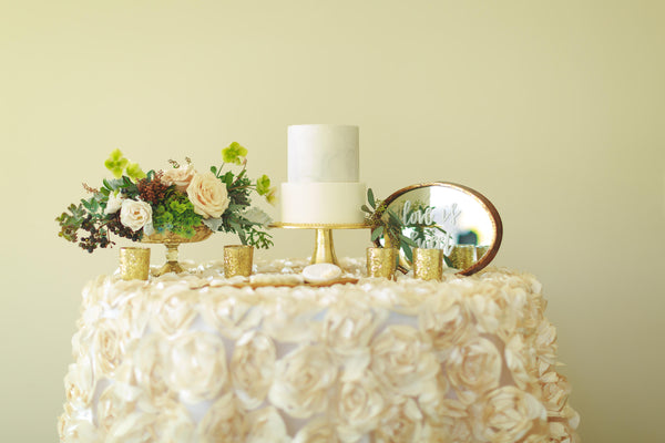 Rosette tablecloth | rosette table linen | rosette table overlay | Rosette wedding decor | cake tablecloth | champagne tablecloth | wedding - Partycrushstudio