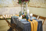 Velvet Tablecloth | Gray Velvet Tablecloth | Charcoal Gray Wedding | Gray Velvet table Linen | Velvet table runner - Partycrushstudio