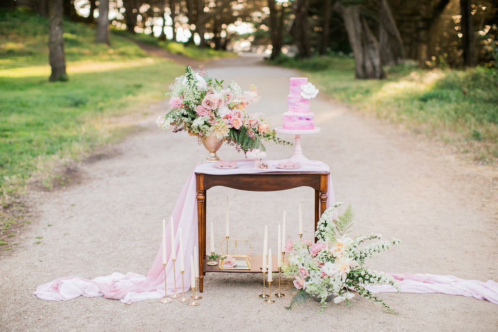 Silk table runner | silk chiffon table runner | lilac table linens | wedding tablecloths | mauve wedding decor | rose table runner | wedding - Partycrushstudio