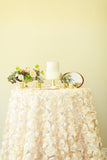 Rosette tablecloth | rosette table linen | rosette table overlay | Rosette wedding decor | cake tablecloth | champagne tablecloth | wedding - Partycrushstudio