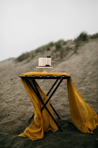 crinkle silk runner | mustard silk table runners - Partycrushstudio