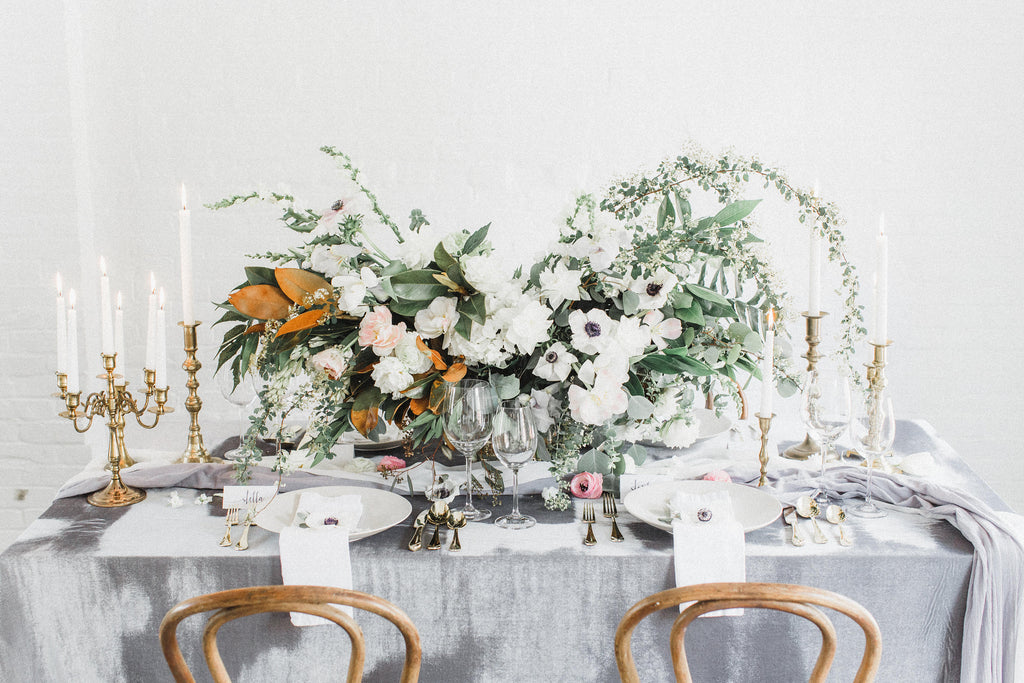 velvet tablecloth | Velvet table linen | Velvet Linen | Grey linens | wedding tablecloth | wedding table decor | velvet runner | wedding - Partycrushstudio