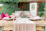 Nude table runner | silk chiffon runner | wedding table runner | silk runner | silk ribbon | wedding linens | weddings | wedding table decor - Partycrushstudio