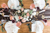 Velvet tablecloth | velvet table runner | Velvet runner | Velvet tablecloth | Velvet Linen | Velour Runner | wedding table decor | Brown - Partycrushstudio