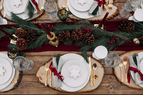 Velvet tablecloth | Velvet table runner | Velvet runner | Velvet linen | Wedding Table Decor | wedding  | Burgundy velvet | maroon runner - Partycrushstudio