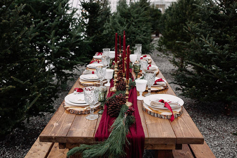 Velvet tablecloth | Velvet table runner | Velvet runner | Velvet linen | Wedding Table Decor | wedding  | Burgundy velvet | maroon runner - Partycrushstudio