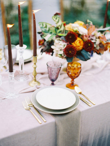 velvet tablecloth | Velvet table linen | mauve wedding decor | mauve table linen | wedding | wedding table decor | velvet runner | wedding - Partycrushstudio