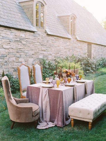Lilac Velvet linen 6ft- custom color - Partycrushstudio