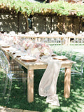Silk Table Runner | Ivory table runner | gauze runners | silk runner | Centerpieces Runner | chiffon Runner | Hand Dyed Runner | wedding - Partycrushstudio