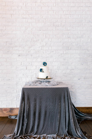 silk ribbon | gauze runner | silk table runner | cheesecloth runner | wedding runner | wedding tablecloth  | dusty blue | gray weddings | - Partycrushstudio