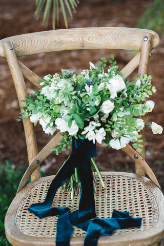 Silk Velvet Ribbon | teal velvet ribbon 