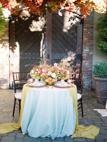 silk runner | mustard yellow wedding | wedding tablecloth | chiffon table runner | mustard silk ribbon | wedding cake table | wedding runner - Partycrushstudio