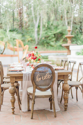 White Chiffon Silk Table Runner - Partycrushstudio