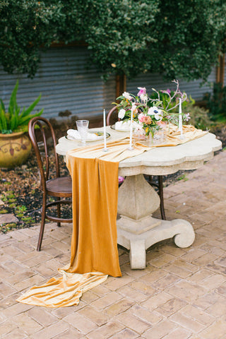 Velvet tablecloth | velvet table runner | Velvet tablecloth | Velvet Linen | Velour Runner | wedding table decor | mustard yellow wedding - Partycrushstudio