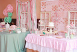 Ruffled Pink Burlap tablecloth - Partycrushstudio