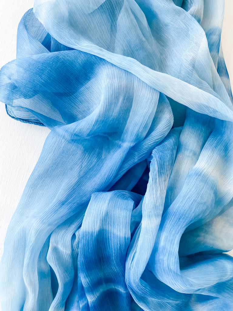Azul Tie Dye Silk Table Runner