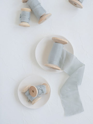 Sea Foam Silk Ribbon | Silk Ribbon
