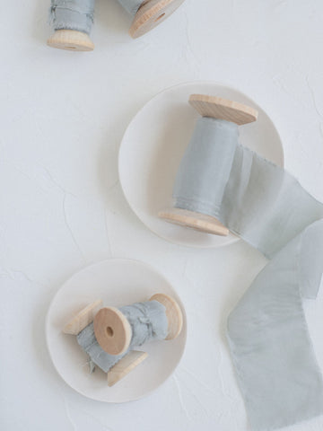 Sea Foam Silk Ribbon | Silk Ribbon