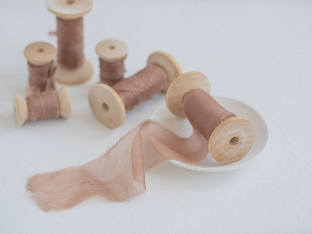 hazelnut silk ribbon