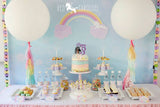 Pastel Rainbow Ruffled Tablecloth - Partycrushstudio
