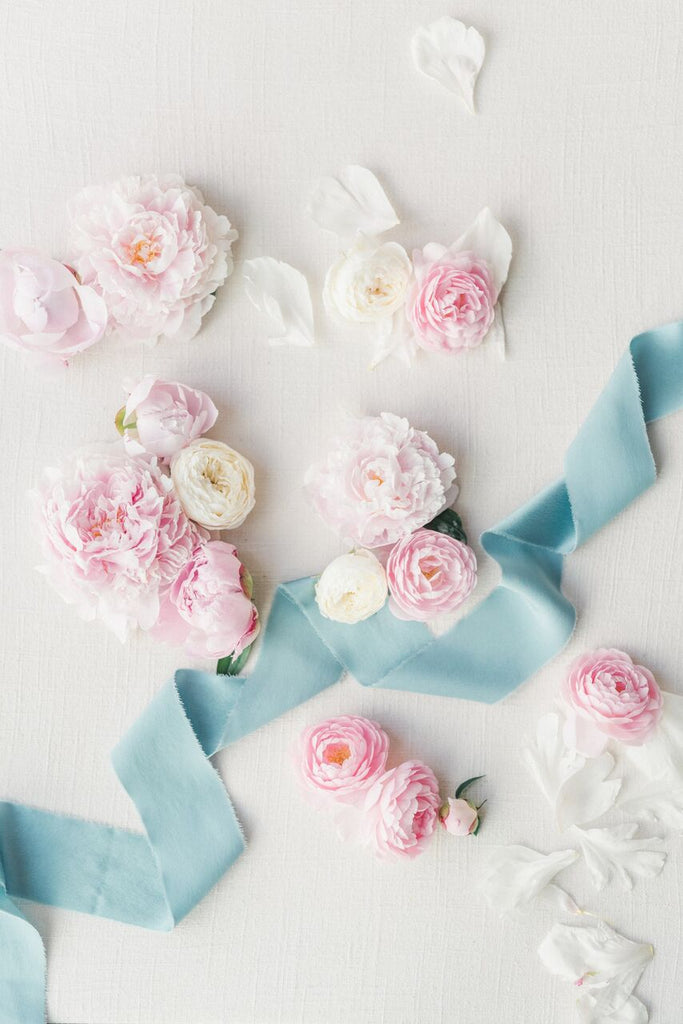 Powder Blue Silk Ribbon
