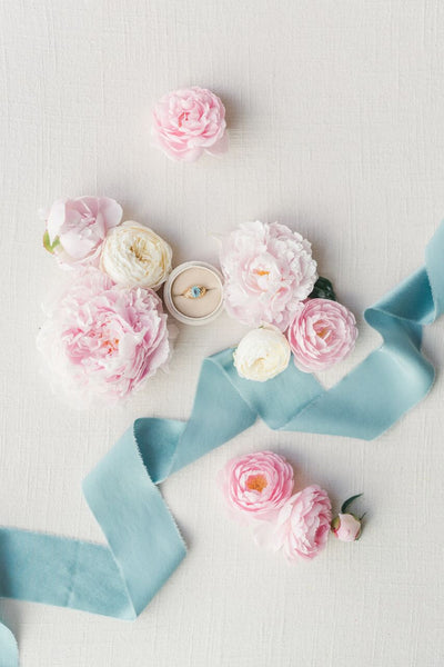 Powder Blue Silk Ribbon