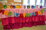 Pink Ombre Ruffled Tablecloth - Partycrushstudio