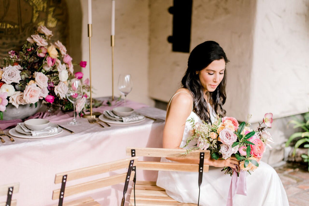 Blush Velvet Table Linen