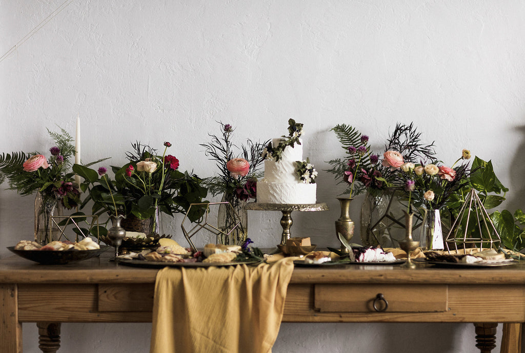 Mustard Golden Gauze Table Runner - Partycrushstudio