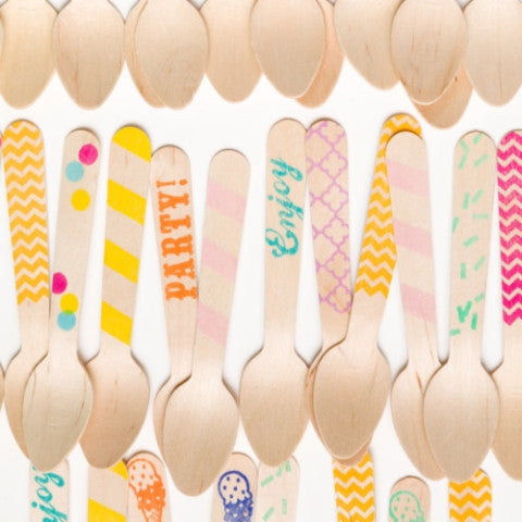 Variety Party Spoons | Wooden Cutlery | Wooden Utensils - Partycrushstudio