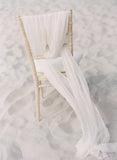 Ghost White Silk Table Runner