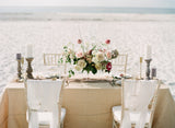 Ghost White Silk Table Runner