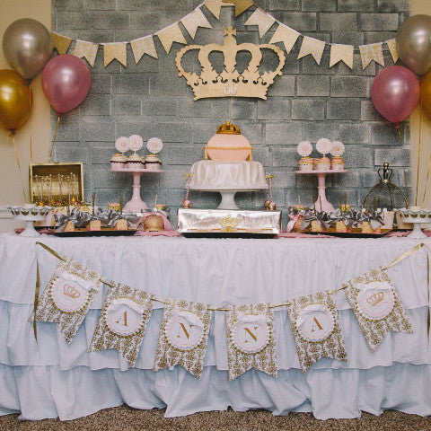 White Ruffled Tablecloth Different Colors - Partycrushstudio